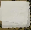 Lot de 12 serviettes de toilette Home Textiles mouchoirs de mariage en coton blanc dames/femmes Hankies Hanky