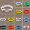 2018 Copa del mundo joyería pulsera de silicona logotipo de la bandera accesorios deportivos aficionados al fútbol bandas elásticas de silicona ID pulsera regalo de recuerdo