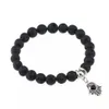 Natursten Bangle Volcanic Lava Rock Pendant Kvinnor Armband Bön Bead Bracelet Agate Diffuser Smycken