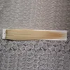 100g Tape In Human Hair Extensions Straight Machine Remy Hair On Adhesives Invisible Tape PU Skin Weft #613 blonde