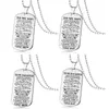 Colliers avec pendentif Amy en acier inoxydable, collier avec étiquette d'identification pour mon fils et ma fille, bijoux à la mode, cadeau