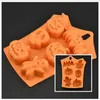 Silicone Pumpkins 6 Candy Mold Cake Chocolate Fondant Halloween Mould Baking Mold
