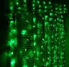 3 * 3 متر 300 المصابيح الأخضر الصفصاف أدى ستارة جارلاند سلسلة أضواء أضواء عيد الميلاد السنة الجديدة حزب الزفاف luminaria الديكور مصباح LLFA
