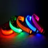 Nylon LED Pet Dog Collar Night Safety Blinkande Glöd i Dark Dog Leash Dogs Luminous Fluorescerande Collars Pet Supplies
