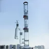 Narguilés à tube droit haut Bong en verre à 3 chambres Construire un bang avec cendrier Beecomb Disc Perc Dab Rigs WP522