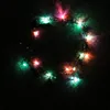 Светящиеся ожерелья для Рождества Хэллоуин украшения партии светодиодные вверх ожерелье пластиковые мигающие бисером огни кулон 3 8za ff