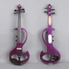 New 4/4 Electric Violin Powerful Sound Big Jack Purple Solid Wood Free Bow Case