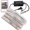 CUT 10M50M 110V220V الجهد العالي SMD 5050 RGB LED Strips LIGH