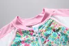 Top-Qualität 2018 neue Baby Mädchen floral Sonnencreme Badeanzug Kinder Mode Strand tragen mit Hut Langarm-Shirt + Shorts Sonnenschutzkleidung