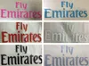 FLY EMIRATES stampa a caldo loghi sponsor anteriori adesivi rosa braccialetti da stampa distintivi da calcio bracciale stampato toppe impresse bianche da calcio