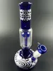 Thicken Blue Bong Straight Tube Freezable Beaker Hookahs Glass Water Pipes Build A Dab Oil Rig with 19mm Bowl