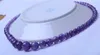 Beautiful Natural Transparent Brazilian Amethyst Madam Beads Necklace 6-12mm