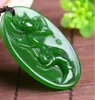 China Collection Natural Jade Green Jade Pendant Necklace Amulet Lucky Summer Ornaments Natural Stone Hand Engraving