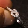 Cool SPParkling Jewelry 100 Pure 925 Sterling Silver Micro Pave White الياقوت CZ Gemstons Gemstons Wedding Heart Ban3932002