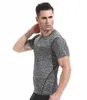 2018 Hot Mens Gymkläder Fitness Kompression Bas Lager Under Toppar T-shirt Running Crop Tops Skins Gear Wear Sport Fitness