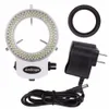 Freeshipping Регулируемое 144 LED Ring Light подсветка для стерео микроскопов камеры