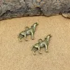 200st Lot Wolf Charms Pendant Coyote Charm Pendant Antique Silver Antique Bronze 2 Sided Charm 270a