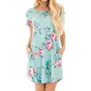 Robe d'été courte pour femme sans manches pour femme