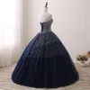 2017 vestido de bola de cristal atractivo de la manera vestido de quinceañera con rebordear tul de lentejuelas más el tamaño dulce 16 vestido vestido vestidos de debutante BQ117