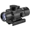 Jakt Riflescope Tactical 3.5x30 RGB Laser Sight Dot Red Tri-Upplyst Combo Compact Scope Fiber Optics Green Sight