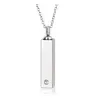 Pendente dei monili di modo Ciondolo dei messaggi personalizzati Nomi dei messaggi in acciaio inossidabile Vertical Cuboid Bar Rettangle Pendant Steck Stick Collana