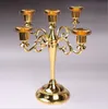 New Metal Candle Holders 5-arms/3-arms Candle Stand Wedding Decoration Candelabra Centerpiece Candlestick Silver/Gold