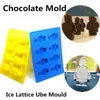 1 pcs Cake Bakeware Lego Robot Shape Silicone Ice Lattice Mould Fandont Chocolate Mold Fondant Cake Decorating Tools