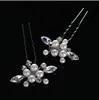 2 шт. Bridal Crystal Pearl Page Flowers Pins Wedding Pageant Pageant Hairpins Bridemaid Breide Hussiese Electiver Аксессуары для волос Ювелирные изделия