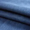 Moda Primavera Casual Mens Negócios Blue Cintura Mid Slim Fit Boot Corte Semi-Flared Flare Perna Denim Calças Plus Tamanho 26-35