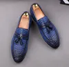 Erkekler Elbise Ayakkabı PU Deri Tassel Sıradan Sürüş Oxfords Flats Ayakkabı Erkekler Mokasenler İtalyan Ayakkabı Erkekler İçin