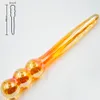 30mm Gold pyrex glass fake penis anal bead dildo butt plug crystal female prostate masturbator adult sex toys for women men gay D18111304