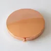 High quality Plain Rose Gold Double Sided Travel Compact Mirror Dia 70mm /2.75inch 5pcs/lot