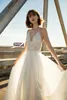 Flora Bridal 2019 Trouwjurken strand met chiffon een lijn halter backless bruidsjurken illusie lijfje trouwjurk vestidos de novia