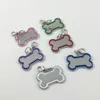 30 pz/lotto creativo carino in acciaio inox a forma di osso fai da te pendenti per cani etichette di carta per collari personalizzati accessori per animali domestici