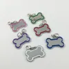 30 pcs/lot Creative cute Stainless Steel Bone Shaped DIY Dog Pendants Card Tags For Personalized Collars Pet Accessories