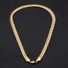 23.6 in Mens Necklace Chain 18k Yellow Gold Filled Bone Necklace Solid Jewelry 7mm Wide Mens Accessories