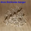 fumer Femme Homme 10 14 18 mm Quartz Nail 4mm d'épaisseur silicone nectar 100% Pur Quartz Banger Domeless Verre Bong Nails