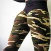 Fnmm 2018 verde camo calças esportivas de fitness sem costura treino feminino yoga leggings impressão 3d sexy hip push up calças calças justas ginásio jegging5088902