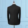 Jacka + byxor män mörkblå och svarta kostymer med byxor 2017 ny mode klassisk bröllop affär smal passform fest kostym män