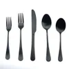 4 Colors 5PCS Quality Rainbow Cutlery Set Stainless Steel Knife Fork Tablespoons Stainless Steel Dinnerware Kitchen Tools