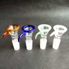 Glazen kom trechterglijbaan met handgreepglaasjes Rookgereedschap Accessoires 2 stijlen 14 mm 18 mm voor waterpijpbubble Tabak Water Bong Oil Rigs