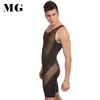 Mrgun mode man sexy lingerie transparant mesh bodysuit erotische bodysuit onepiece worstelen singlet bondage lingerie2954252