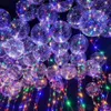 LED Bobo Balon Przezroczyste LED Night Light Balloons Ślub Xmas Party Lights 3meter LED Party Decorations Balloon AAA226