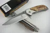 Brow 338 Small folding knife 440C Blade Wood Handle Outdoor camping hiking survival EDC pocket knives