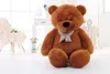 Ny 5 Color Teddy Bear fylld ljusbrun Giant Jumbo 60 cm 80cm 100 cm 120 cm födelsedagspresent Julgåva4680300