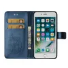 Elephant Case Flip Wallet Leather Cover Telefonväska till iPhone XS Max XR 8 7 6S plus Samsung S8 S9 S10E Plus note9