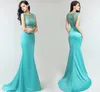 New High-End Custom Spring And Summer Long Tail Formal Evening Dresses Round Neck Hand-Made Pintail Fishtail Prom Dresses DH040