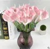 Simulazione di alta qualità di fiore caldo Feel Calla Lily Fiori artificiali Bouquet Decorazione di seta profumata GA72