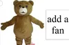 Aangepaste nieuw ontworpen beer mascotte kostuum volwassen grootte toevoegen een fan Gratis verzending