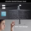 LCD Digital Display Prysznic Kran Set Rain Shower Head 3-Drowe Handshower Digital Display Mikser Tap Łazienka Kran prysznicowy